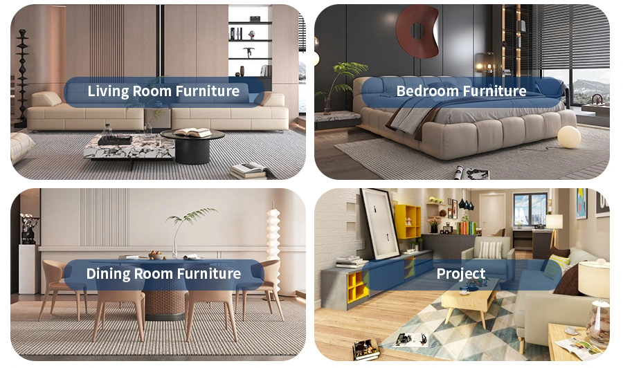 Modern Luxury Italian Style Sectional U Shape Sofa Living Room Furniture Set