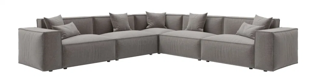 Modern Luxury Italian Style Sectional U Shape Sofa Living Room Furniture Set