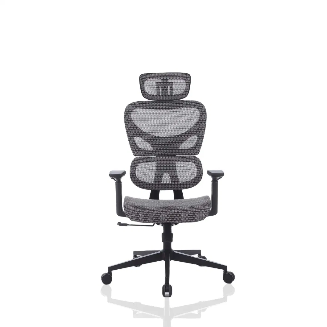 High Back Adjustable Revolving Manager Executive White Swivel Lift Ergonomic Mesh Fabric Gaming Office Chair with Headrest