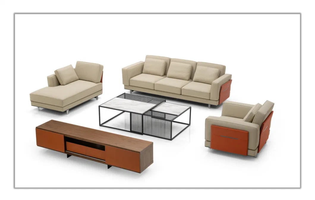 Zode Luxury Living Room Lounge Sectional Sets Italian Modern Leather Couch Sofa