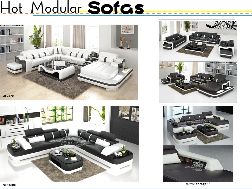 Wholesale Italian Modern Living Room Furniture Leather Sofa